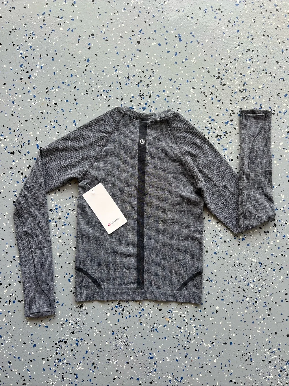 NWT Lululemon Swiftly Tech Long Sleeve 2.0 Parallel Texture Black White Size 4